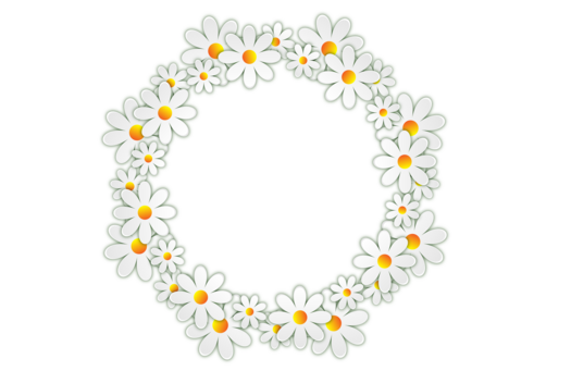 Illustration von einem Blütenkranz