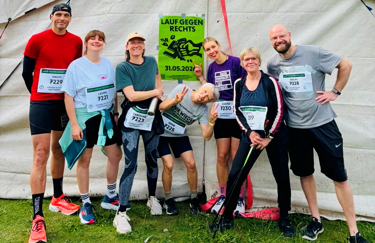 Foto von den Läufer*innen der JWRG, die an dem Lauf teilgenommen haben