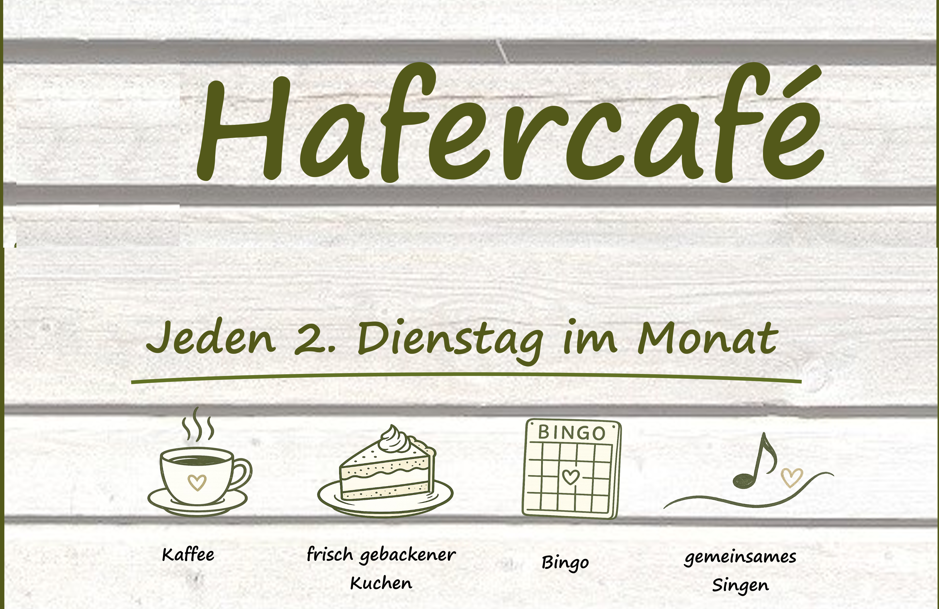 Zecihnungen Kaffeetasse, Tortenstück, Bingo-Vorlage und Note