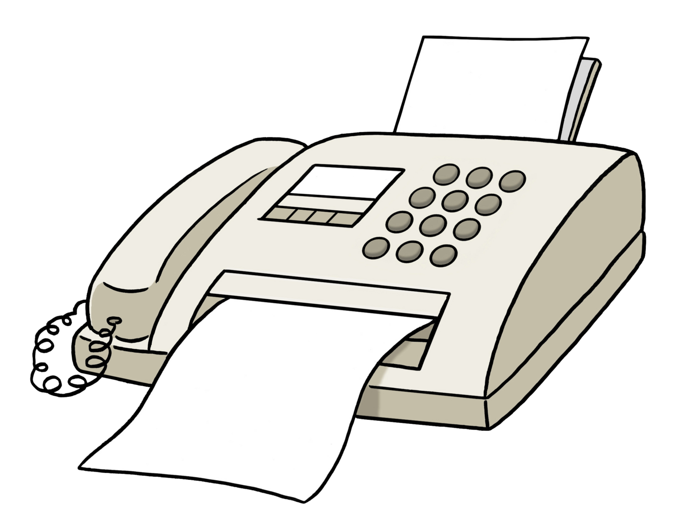Zeichnung: Ein Faxgerät